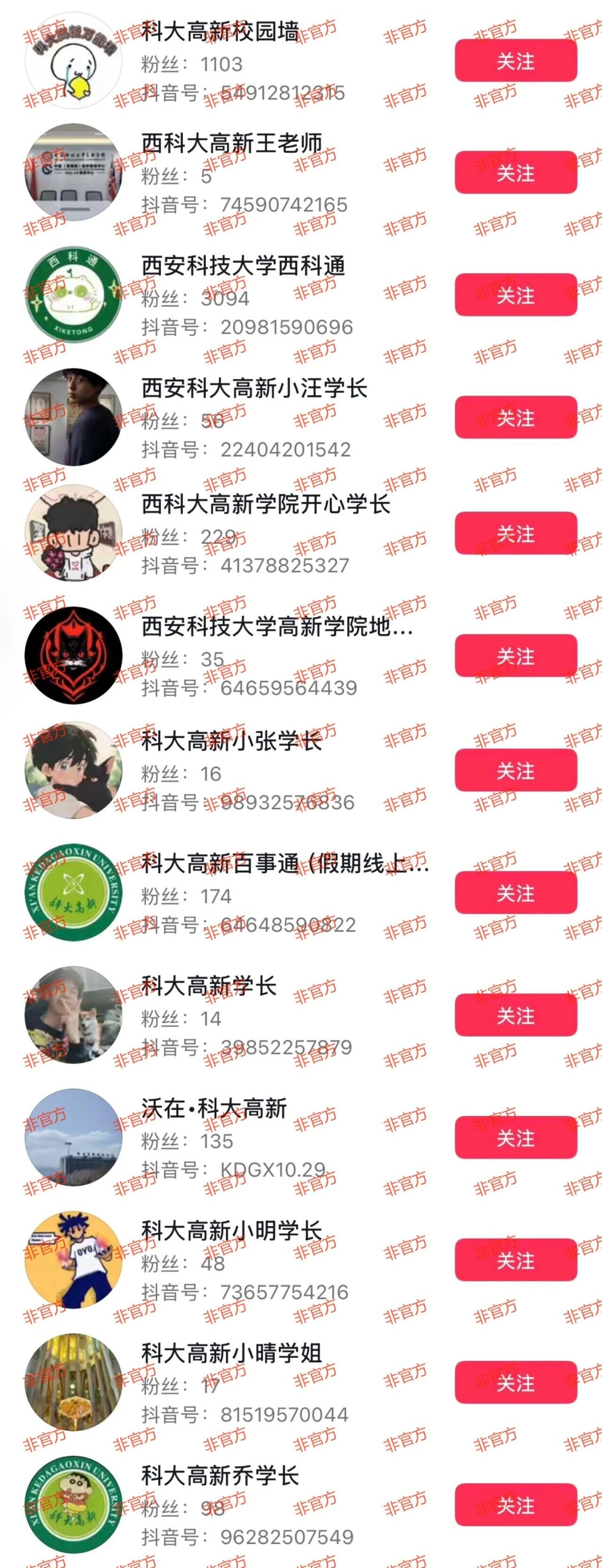 西安科技大学高新学院严正声明：非官方账号不予认可 严禁擅用学校名称及标识